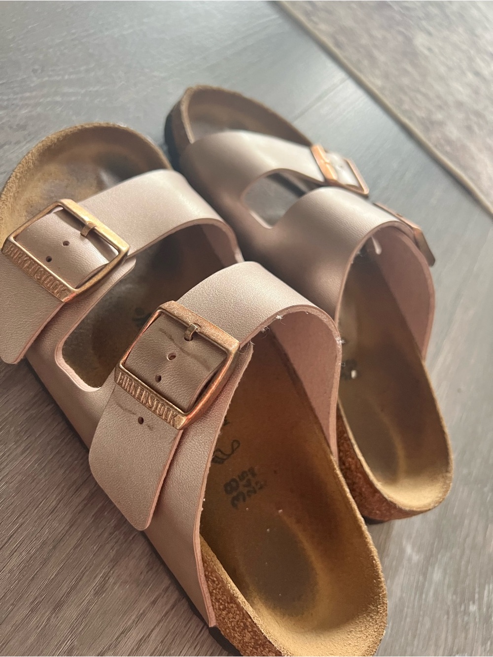 Birkenstock Arizona Metallic Copper Two-Strap Sandal - Picture 3 of 3